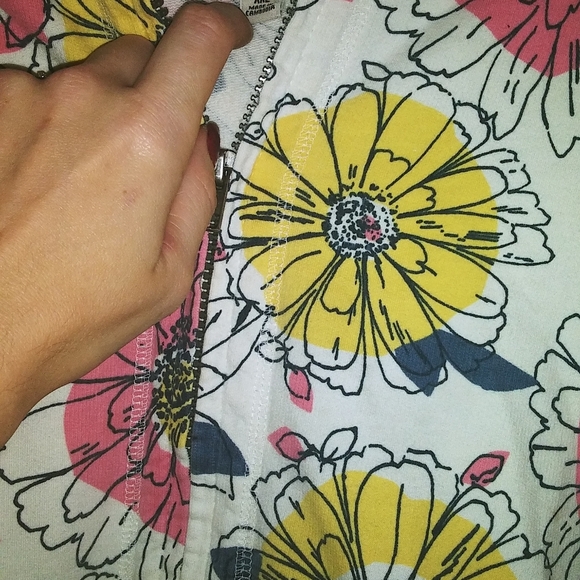 Merona Floral Zip Up Hooded Sweatshirt size XXL NWOT. - Picture 7 of 9